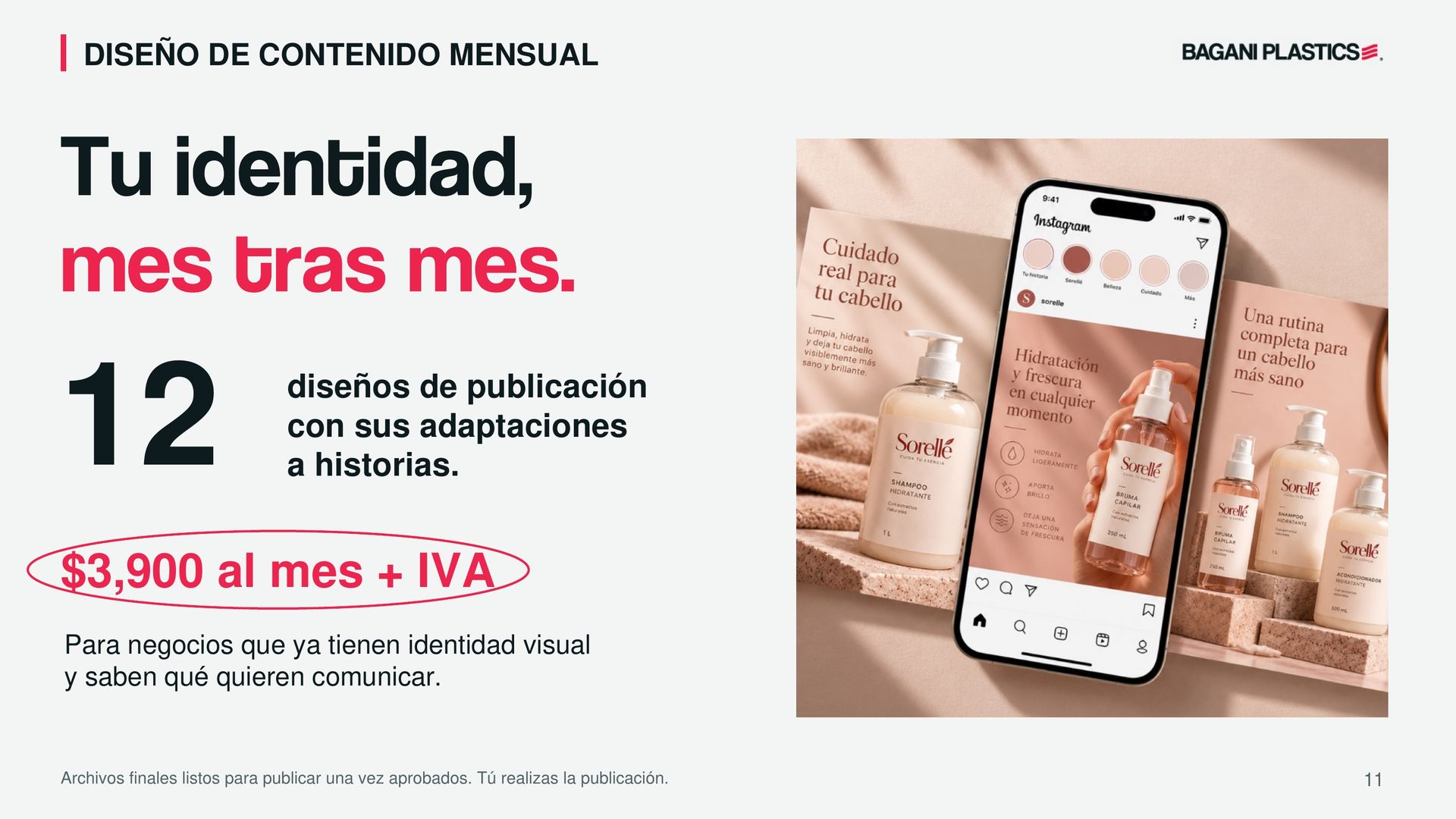 Crea tu marca — página 11 de 18, presentación original de Bagani Plastics